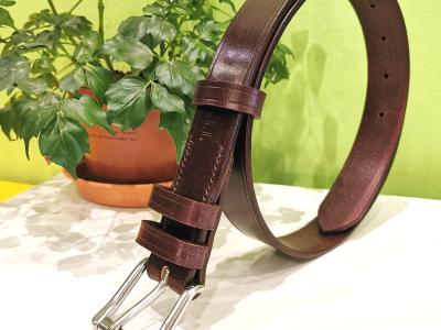 Classic Belt - Burgundy and Brown