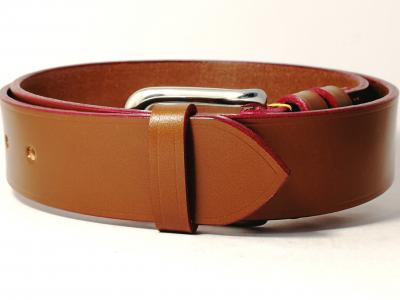 Classic Belt in Conker, Red and Yellow