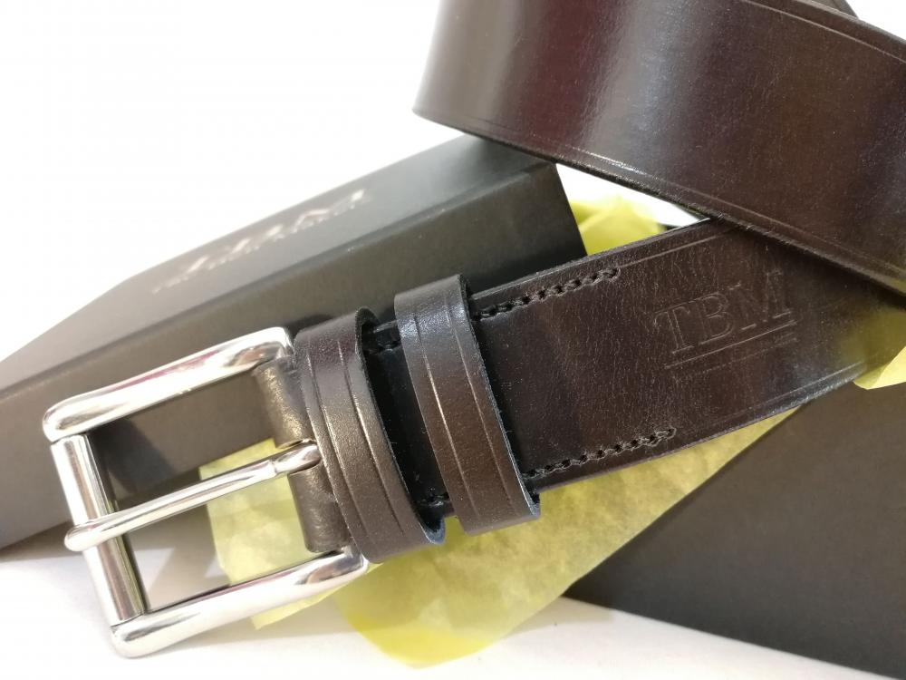Classic Belt in Dark Havana and Black (1½ inch width)