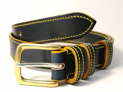 Yellow Trims: Border Belt in Blue and Yellow