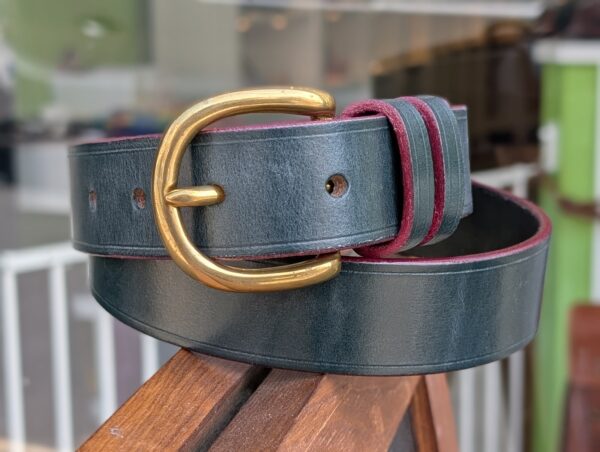 Belt - Ware Green Guest Leather, Classic in stock 32 - original background