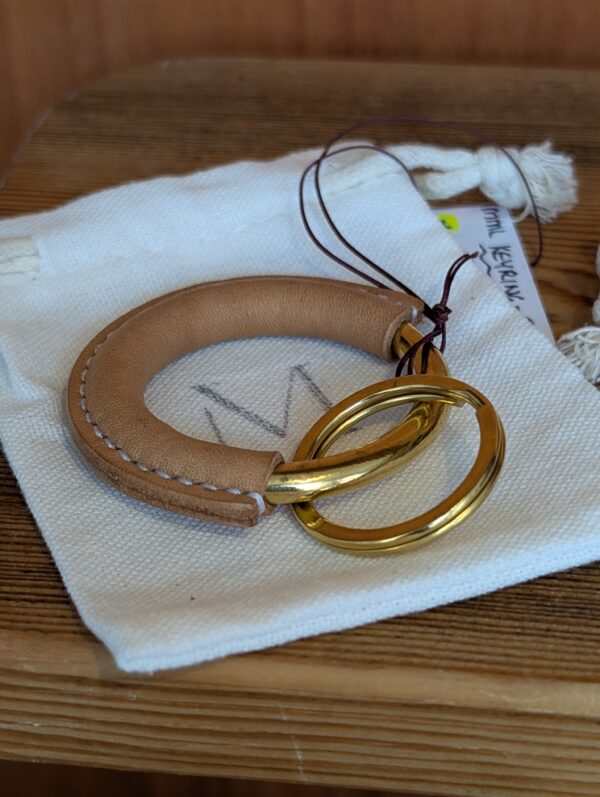 Keyring - Small in Leather and Brass by Melissa Marie Leather - main