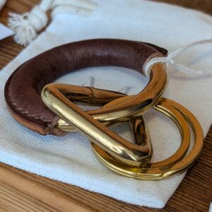 Keyring - Statement in Leather and Brass by Melissa Marie Leather - main