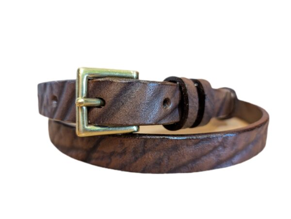 Belt - Brown Skinny Elephant Print Leather, Classic in stock 36 - main co