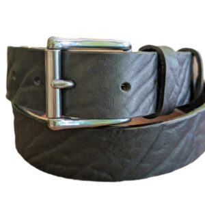 Belt - Black Elephant Print Ware Leather, Classic in stock 34 - main co
