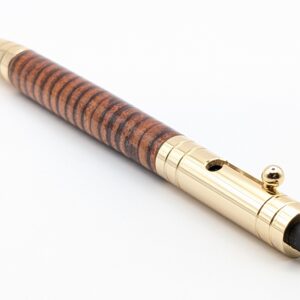 Leather Pen - Bolt Action 24kt Gold Plated with Stylus by Leather Pens of Somerset - (B6) stylus main