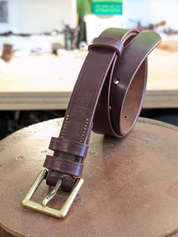 Belt - Ware Burgundy Guest Leather, Classic in stock 34 - standing
