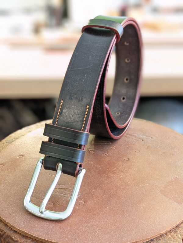 Belt - 'Jaffa Cake' Colourway in Sedgwick Leather, in stock, Classic 32 - standing