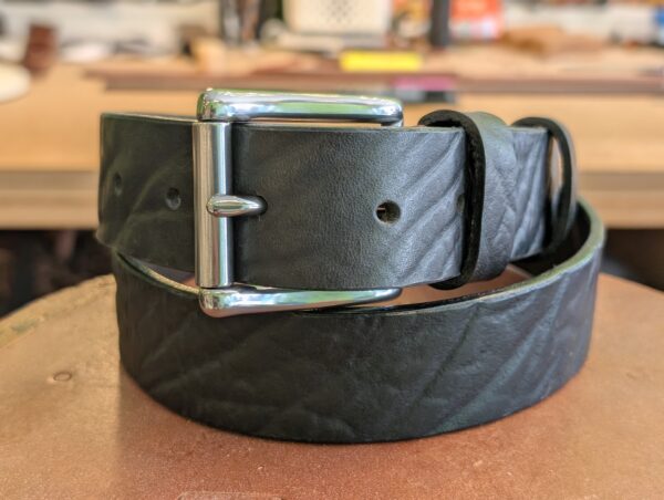 Belt - Black Elephant Print Ware Leather, Classic in stock 34 - main
