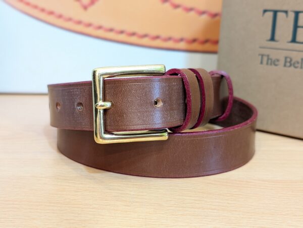 Belt - Sedgwick Conker Leather with Red, in stock, Classic 34 - main