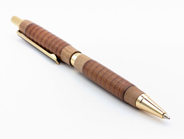 Pencil - Leather and Cherry Wood, Slim, Hand Made - main, front