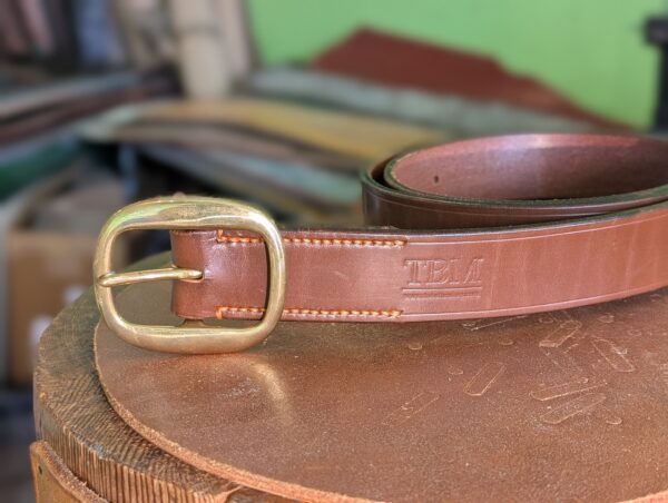 Belt - Classic Conker with Brown, Sedgwick Leather 36 (2024) - buckle end