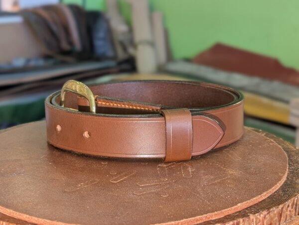 Belt - Classic Conker with Brown, Sedgwick Leather 36 (2024) - tail end
