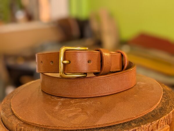 Belt - Devon Dark Stain Leather, Orange Trims, Classic 36 - main