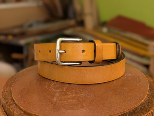 Belt - 2024 Devon London Tan Leather, Black Trims, Classic 38 - main