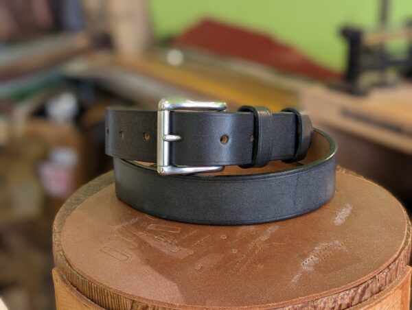 Belt - Devon Black Leather, Grey Stitch, Classic 40 - main
