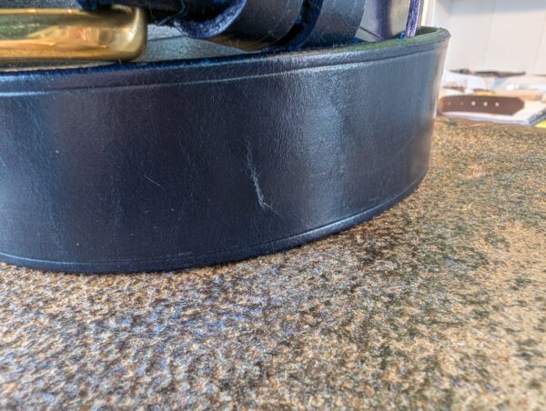 Belt - Classic Sedgwick Blue Buxton, in stock 33 by The Belt Makers - imperfection 1