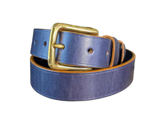 Belt - Classic Devon Blue and Orange Leather, 34 (2024) by The Belt Makers - main co