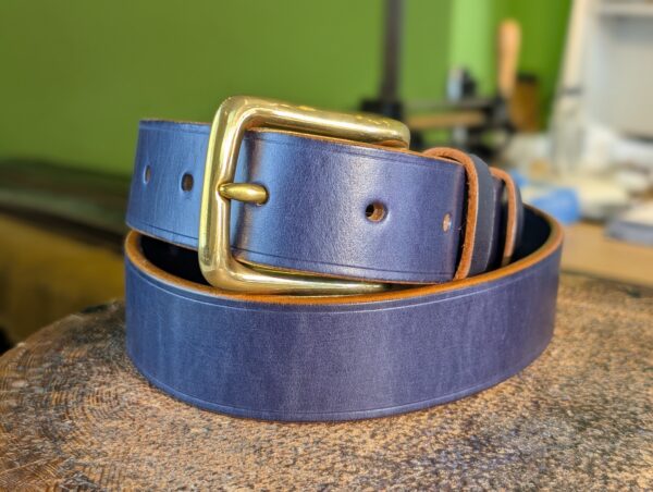 Belt - Classic Devon Blue and Orange Leather, 34 (2024) by The Belt Makers - main
