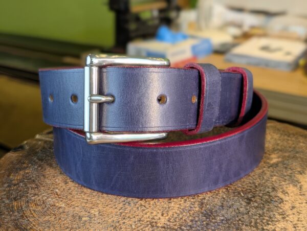 Belt - Classic Devon Blue and Red Leather, 37 (2024) by The Belt Makers - main