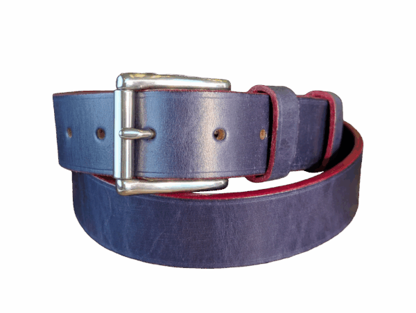 Belt - Classic Devon Blue and Red Leather, 37 (2024) by The Belt Makers - main co
