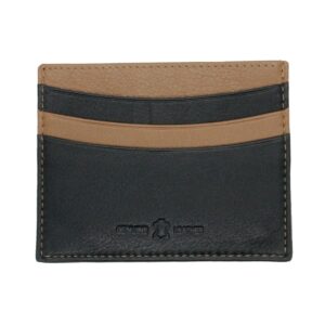 Card Slip Case in Tan and Black with RFID Protection