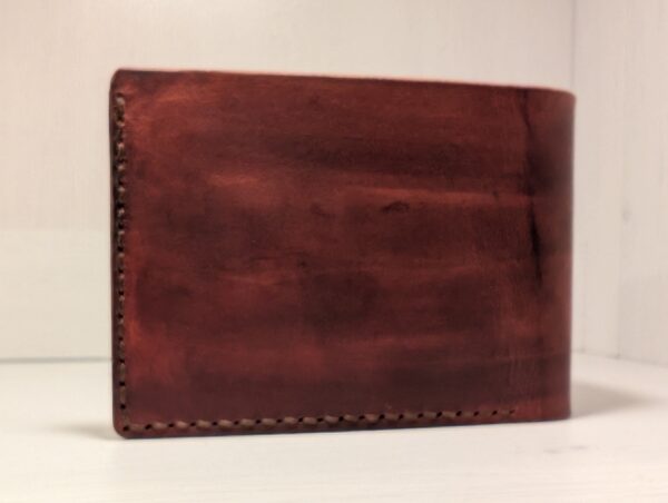 Wallet - Leather Bifold by Be Savage Leather in burgundy - back