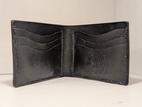 Wallet - Leather Bifold by Be Savage Leather in black - inside