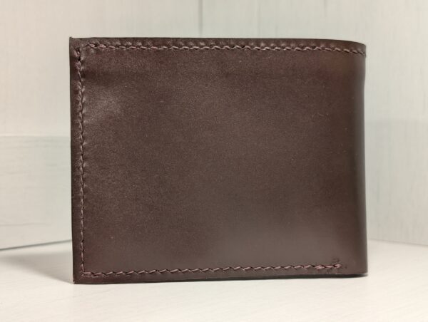Brown Luxury Leather Wallet with Coin Pocket by Catalin Neagu - back