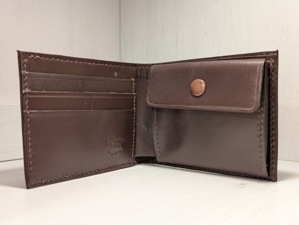 Brown Luxury Leather Wallet with Coin Pocket by Catalin Neagu - inside