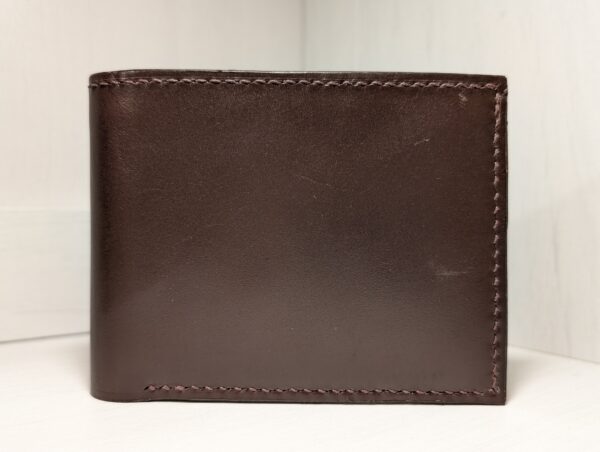 Luxury Brown and Green Handmade Leather Wallet by Catalin Neagu - front