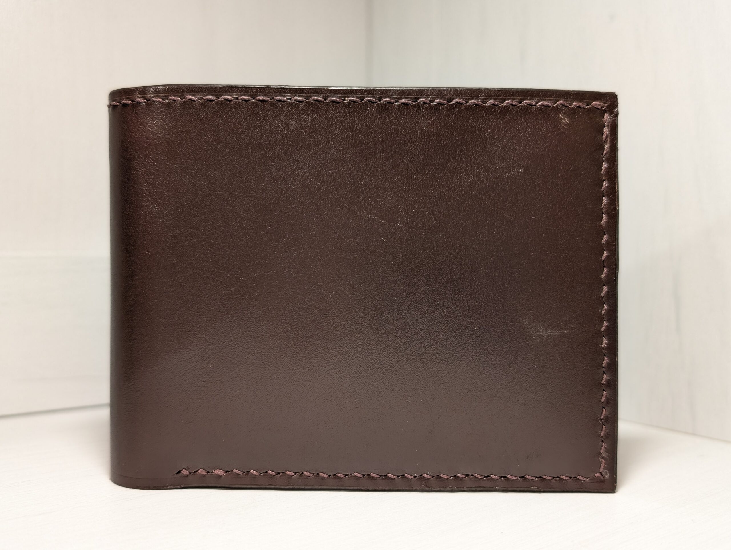 Luxury Brown and Green Handmade Leather Wallet by Catalin Neagu - front