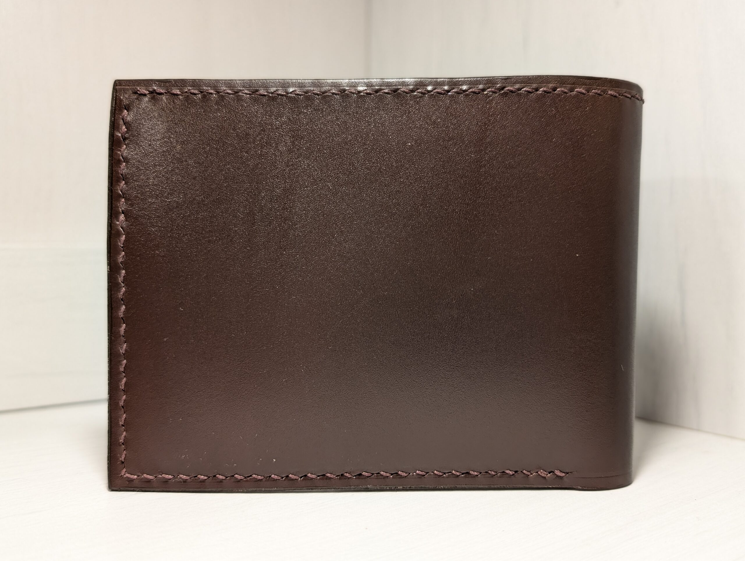 Luxury Brown and Green Handmade Leather Wallet by Catalin Neagu - back