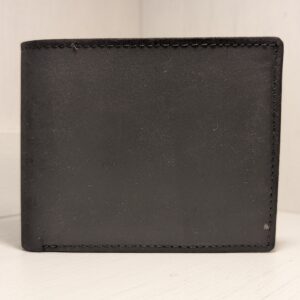 Buffalo Bifold Wallet in Black, Fair Trade from Paper High - front