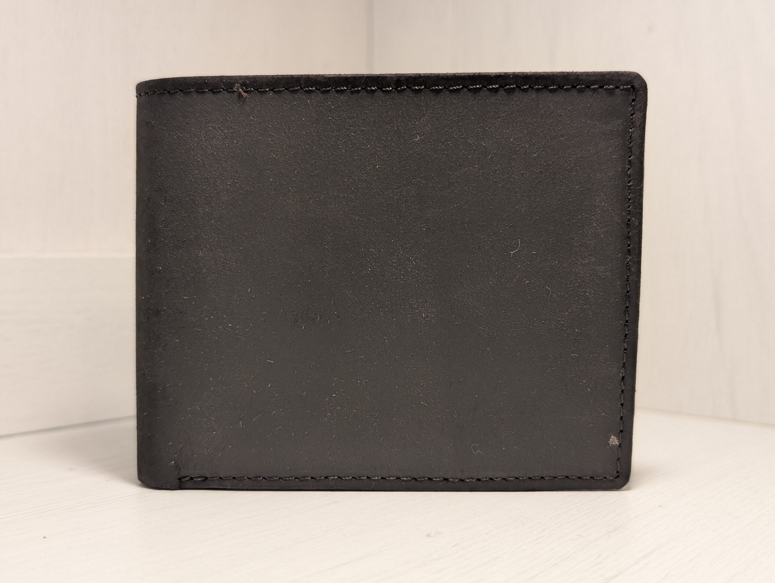 Buffalo Bifold Wallet in Black, Fair Trade from Paper High - front