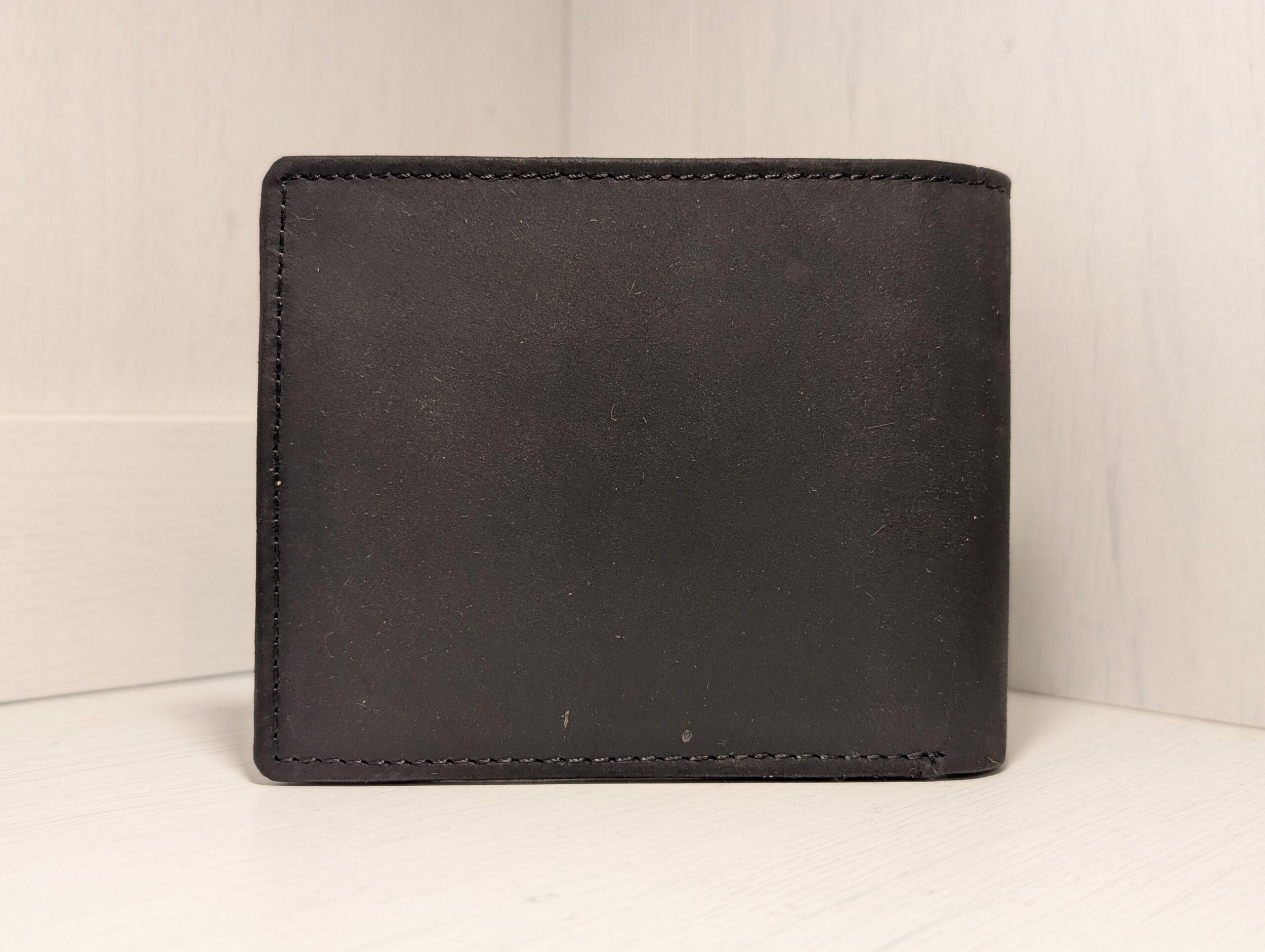 Buffalo Bifold Wallet in Black, Fair Trade from Paper High - back