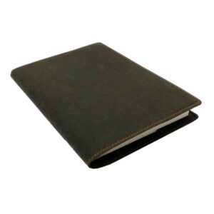 Notebook - A5 Leather Covered, Refillable, in Brown - main